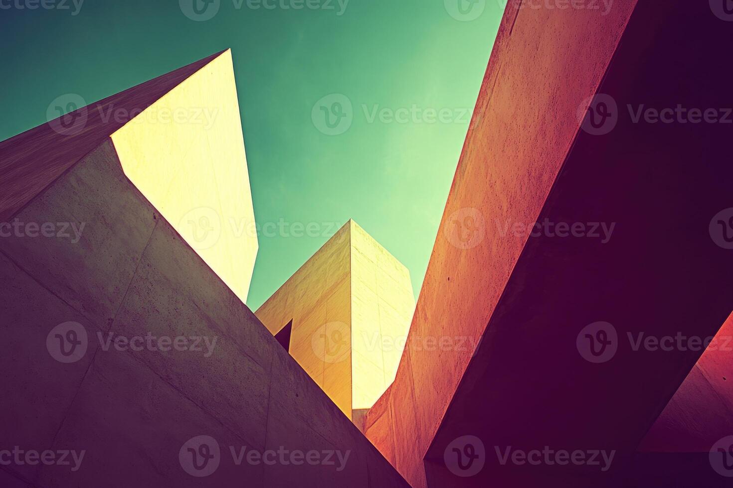 Modern architecture's geometric forms photo