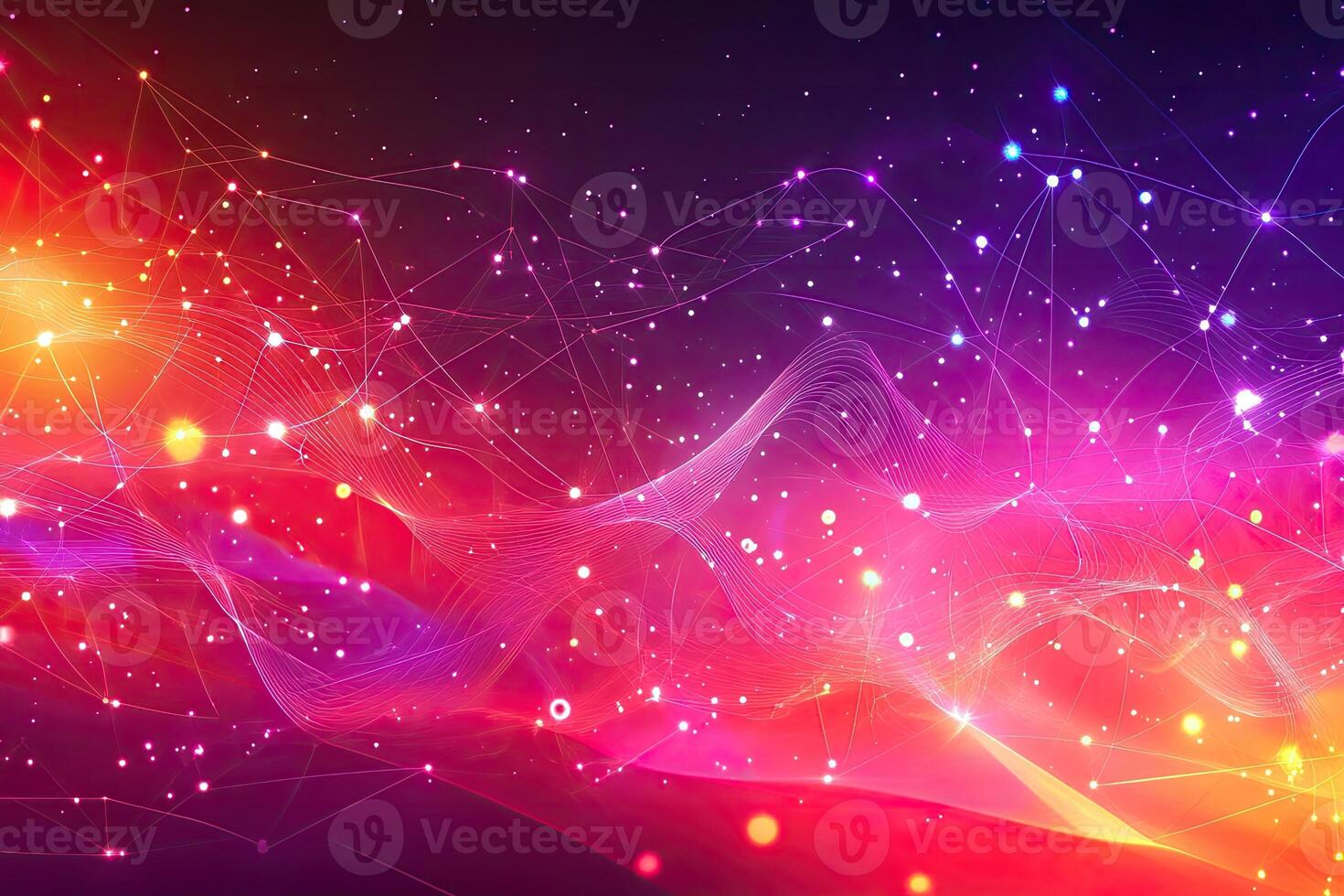 Abstract network flow of vibrant colors photo