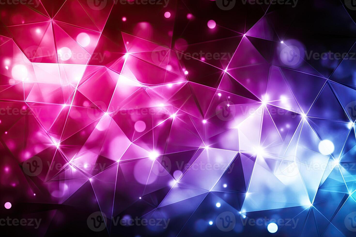 Abstract geometric design with vibrant colors and glowing effects photo