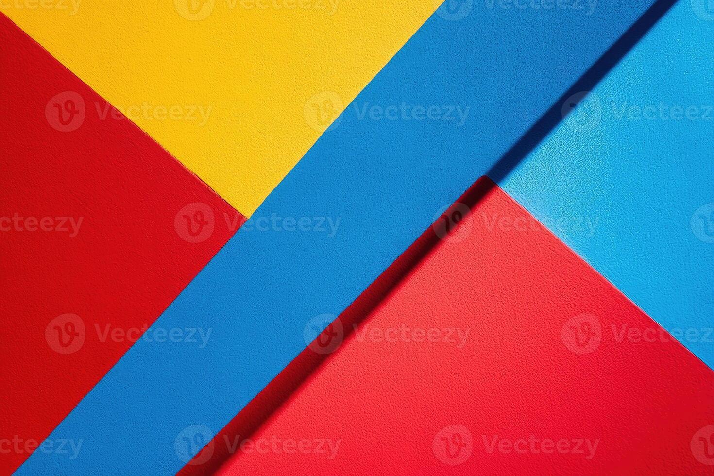 Abstract geometric design with primary colors photo