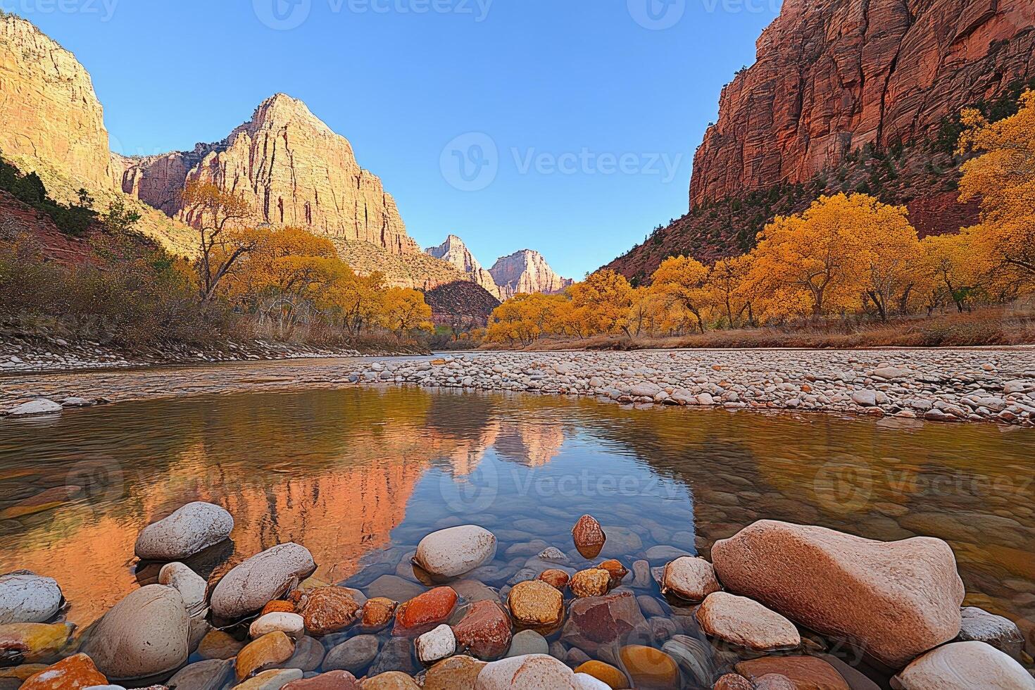 Autumnal Canyon Reflections photo