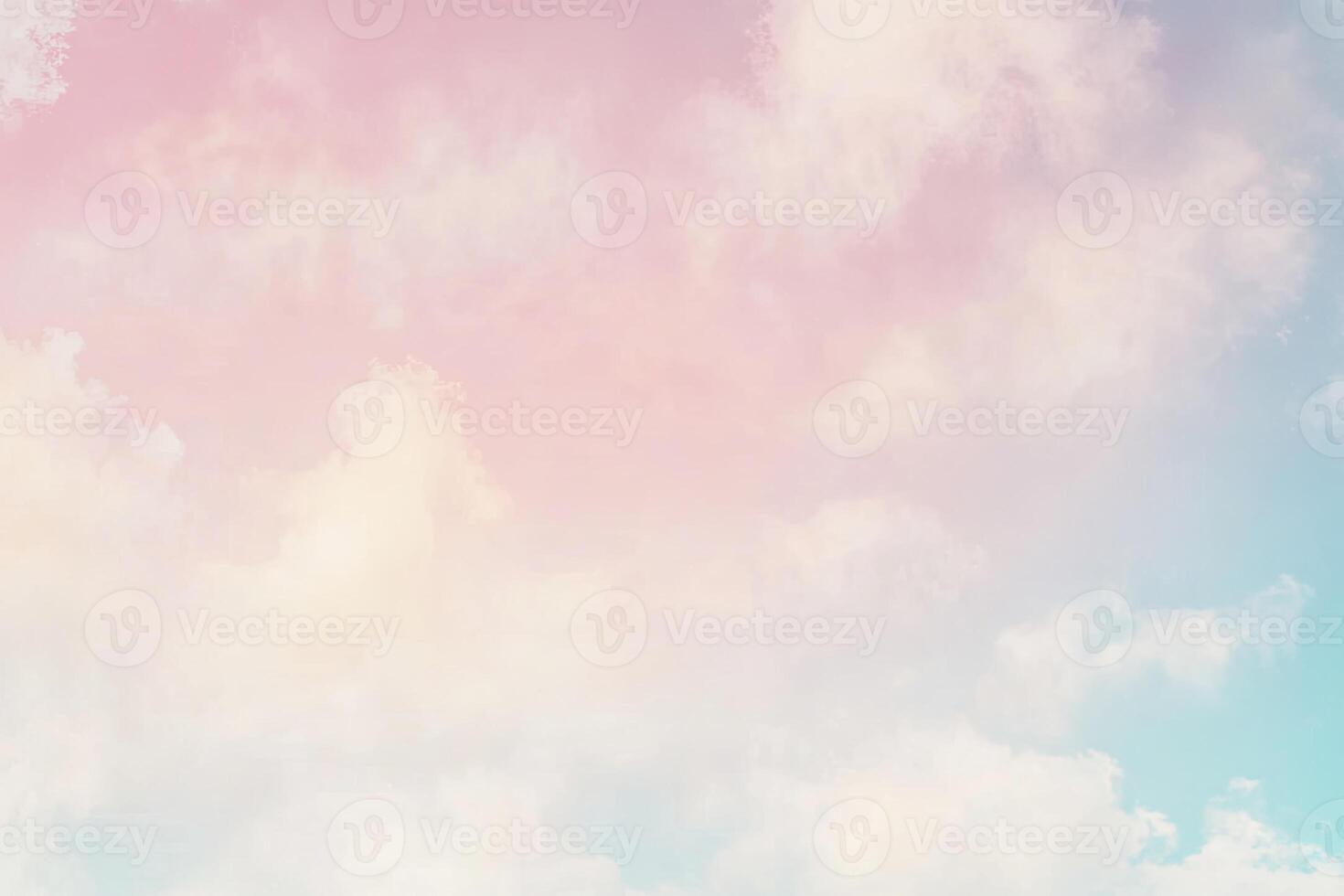 Pastel sky with soft clouds photo