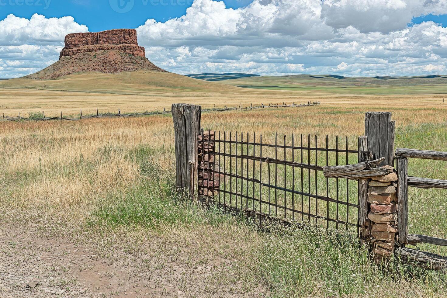 Open field gate, red butte photo