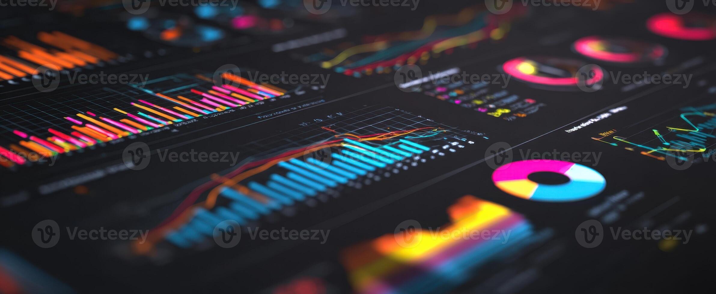 The vibrant data visualization showcasing analytics and performance metrics in business. photo