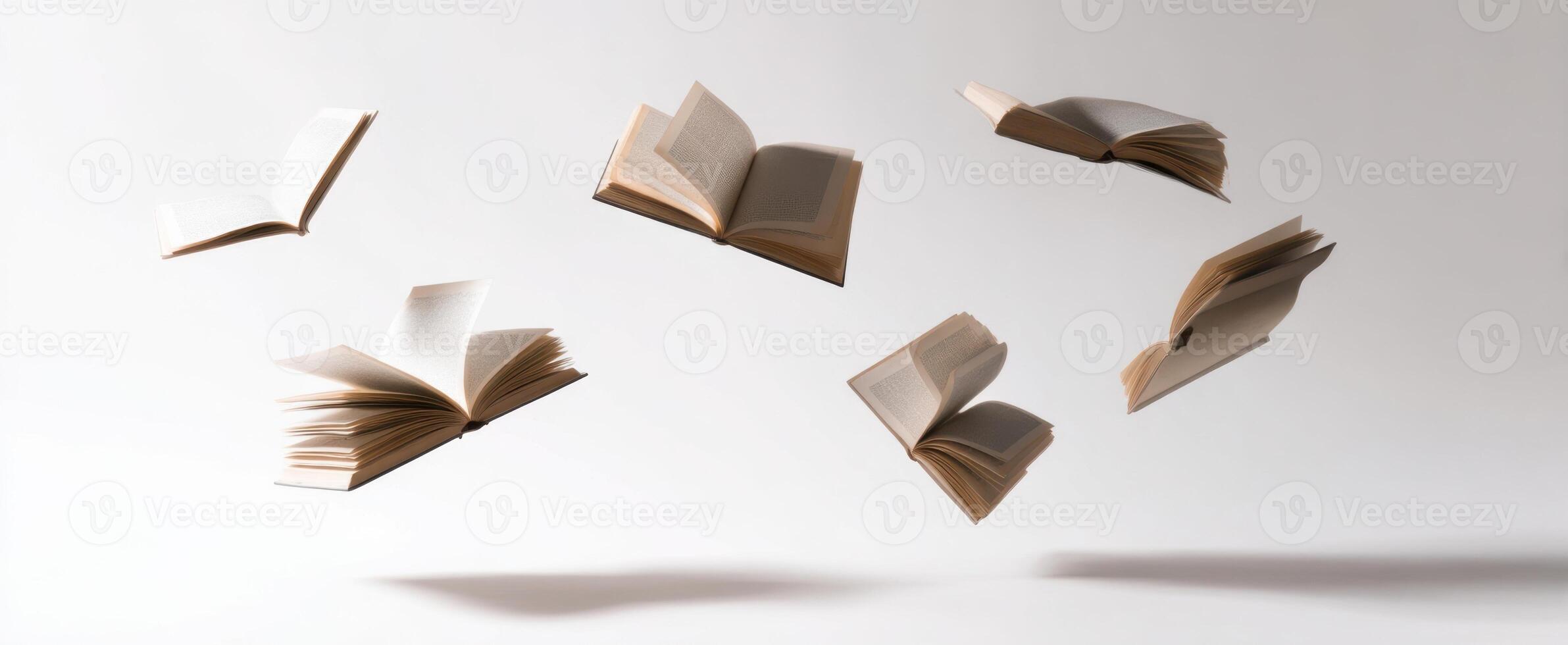 The Floating Books Creating a Whimsical Sense of Imagination and Knowledge. photo