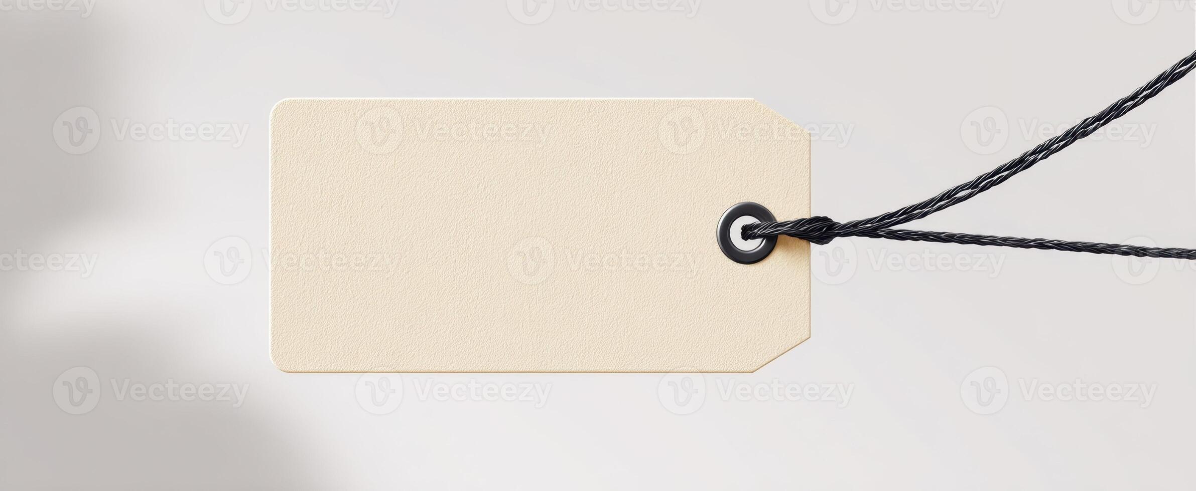 The blank tag ready for customization and creative branding solutions. photo