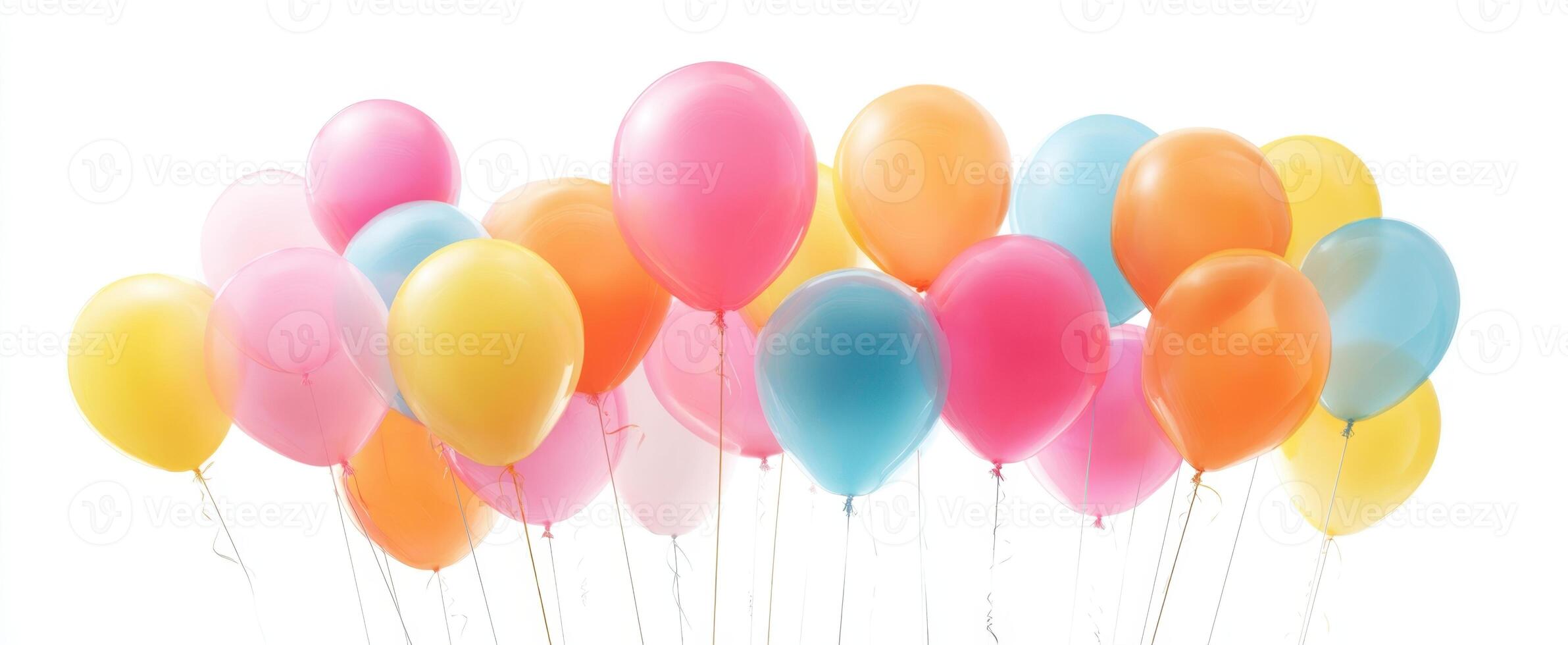 The vibrant assortment of balloons creating a festive and joyful atmosphere. photo