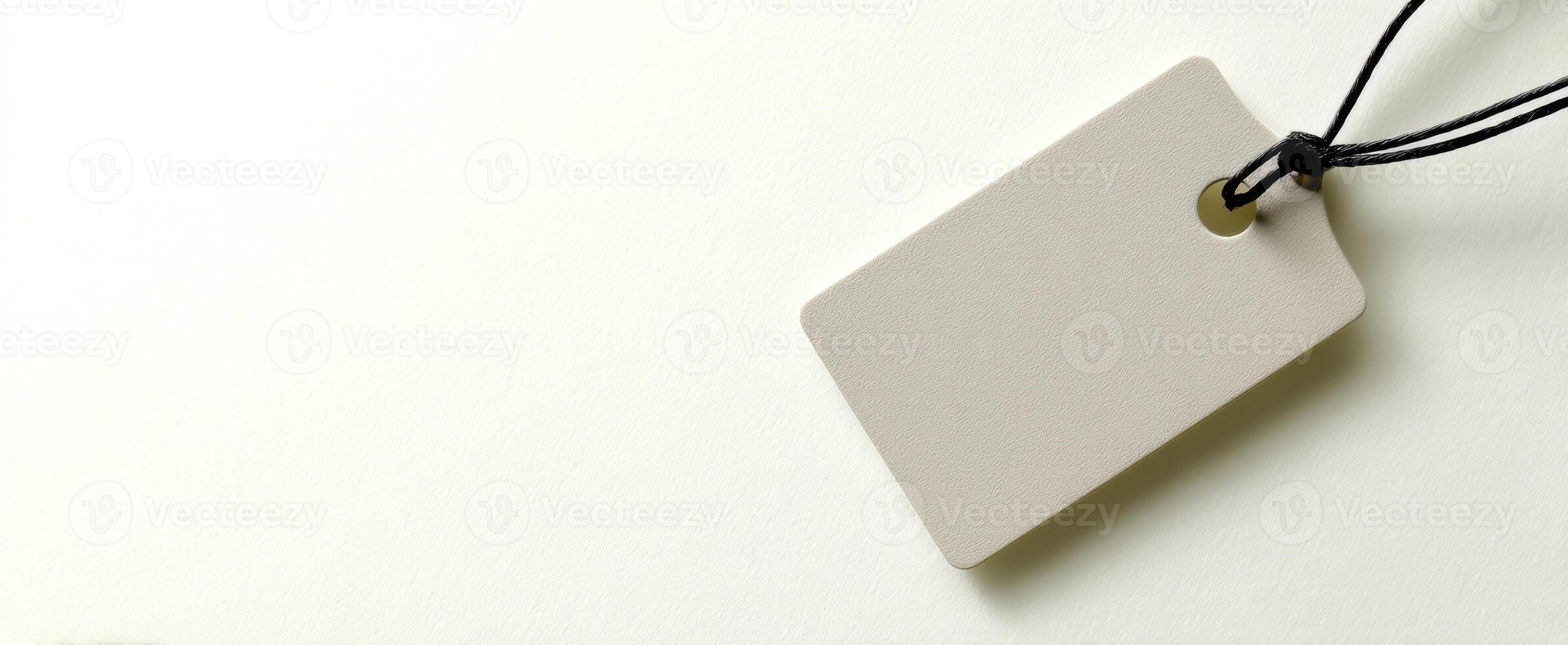 The Blank Price Tag for Custom Labeling and Product Presentation. photo