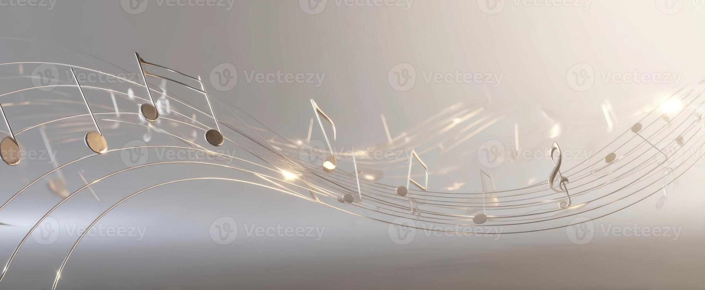 The harmonious flow of musical notes in an elegant abstract design photo