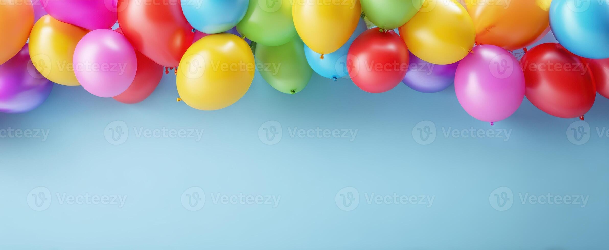 The vibrant balloons create a festive atmosphere for celebrations and joy. photo