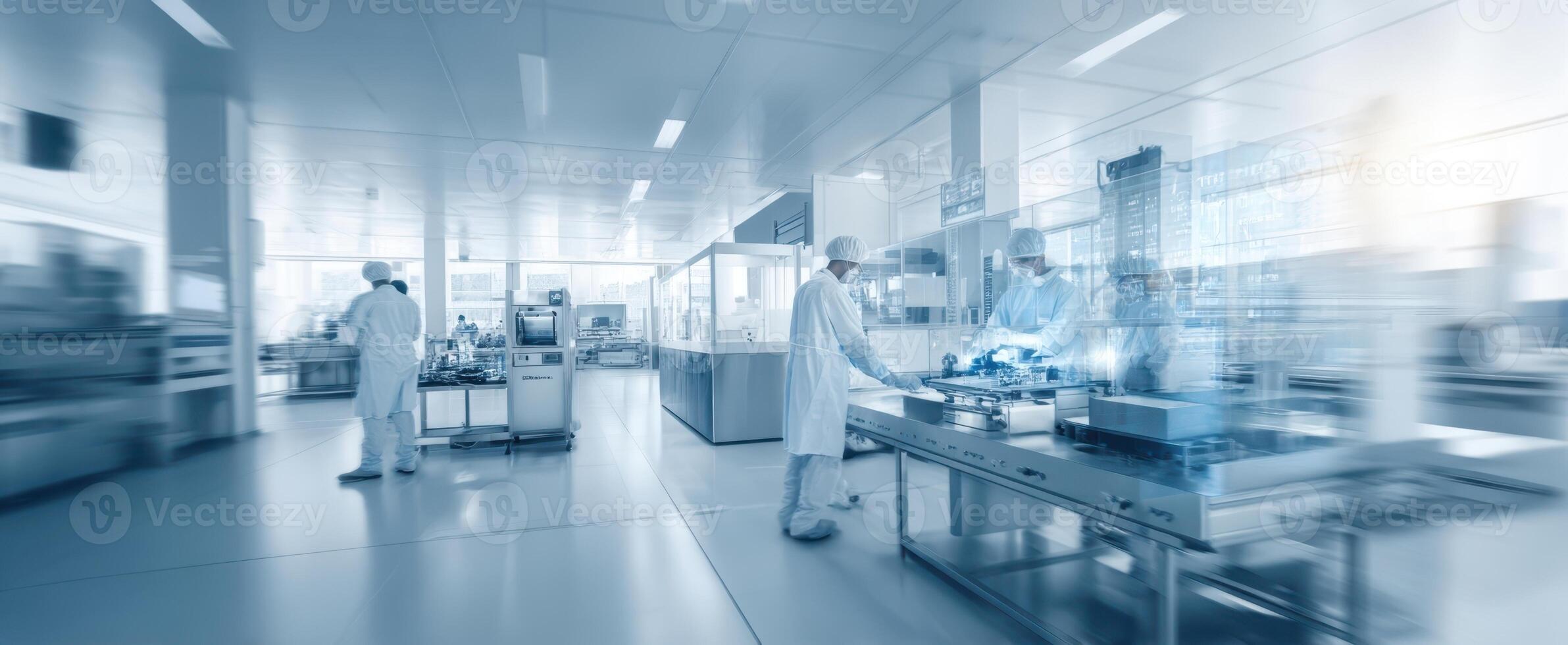 The advanced laboratory showcasing technicians working with high-tech equipment. photo
