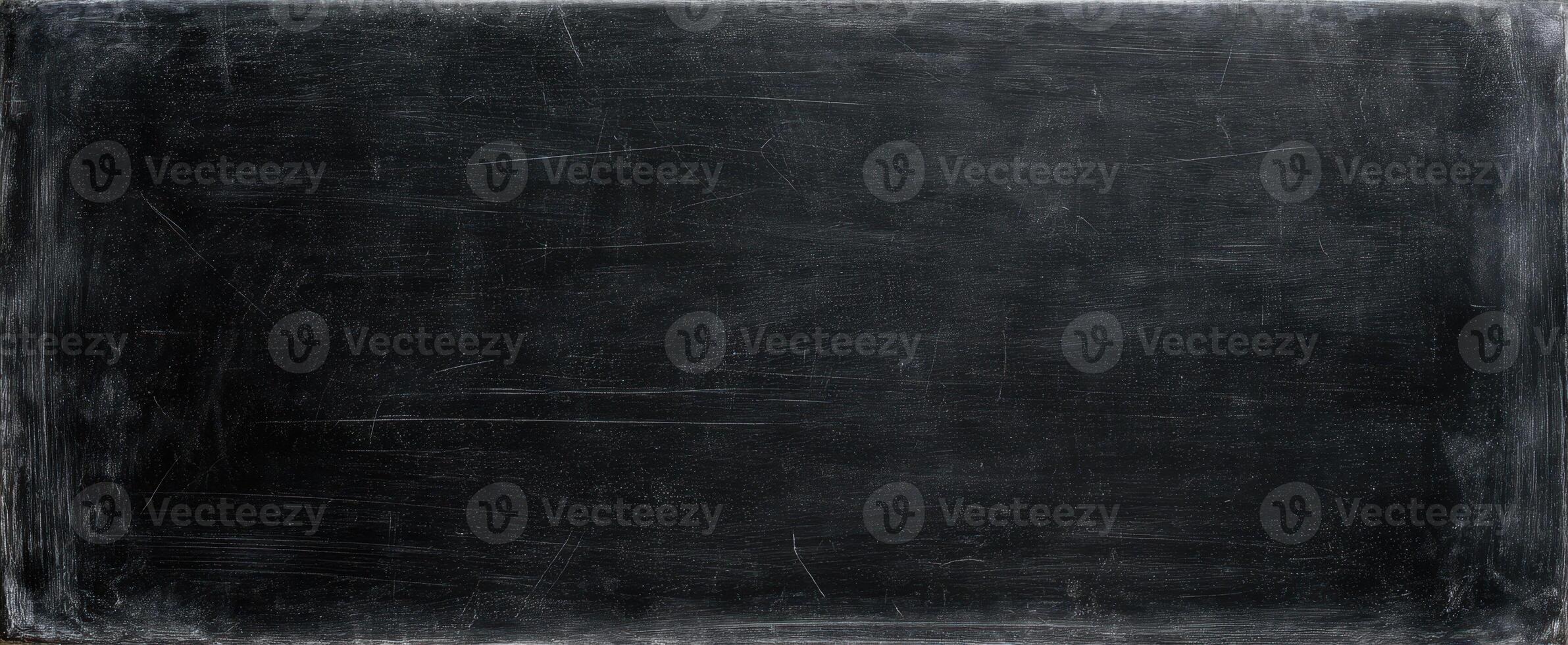 The empty blackboard ready for creative ideas and educational messages. photo
