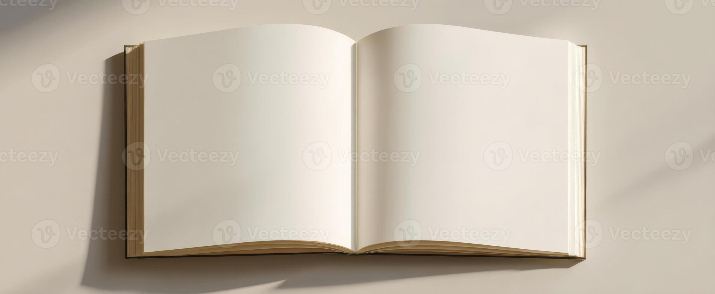 The open book inviting creativity and inspiration for limitless ideas. photo