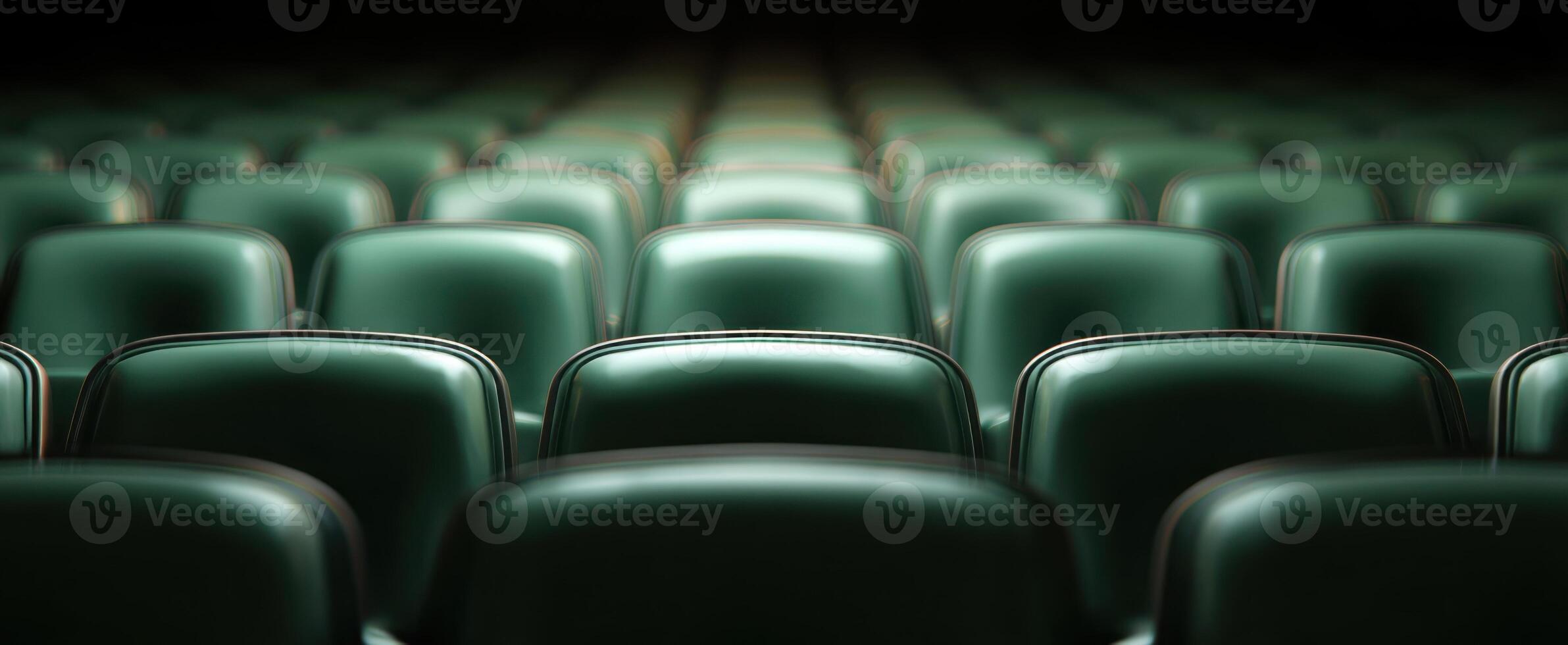 The Empty Green Seats Create a Serene Atmosphere in the Theater photo
