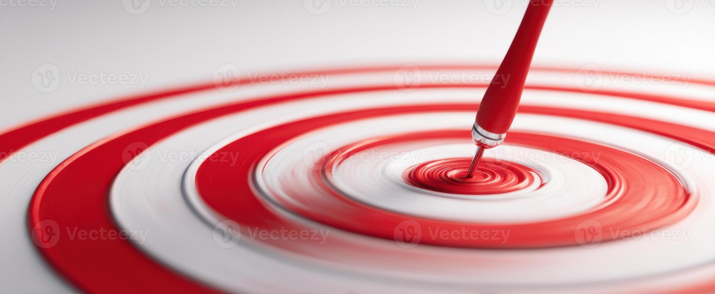 The Red Paint Drip Creating Circular Ripples on a White Surface photo