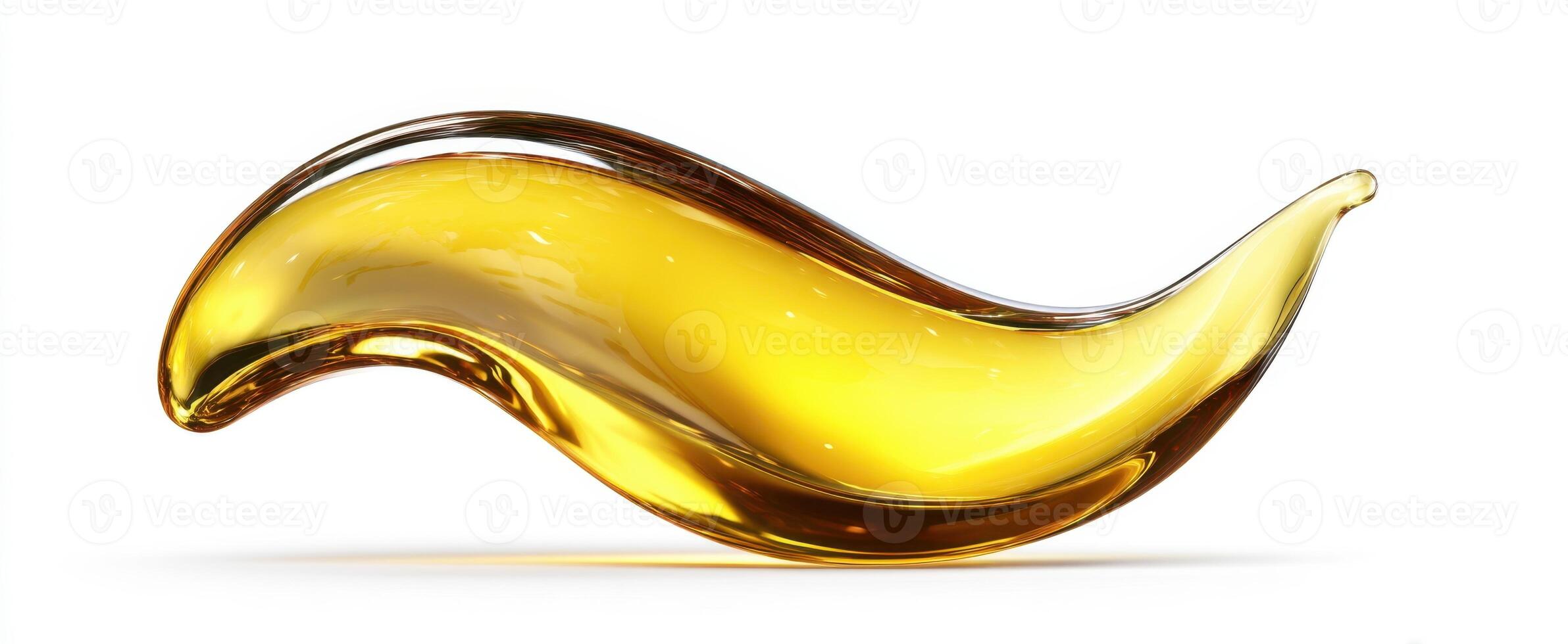 The Flowing Shape of Golden Oil in an Abstract Style photo