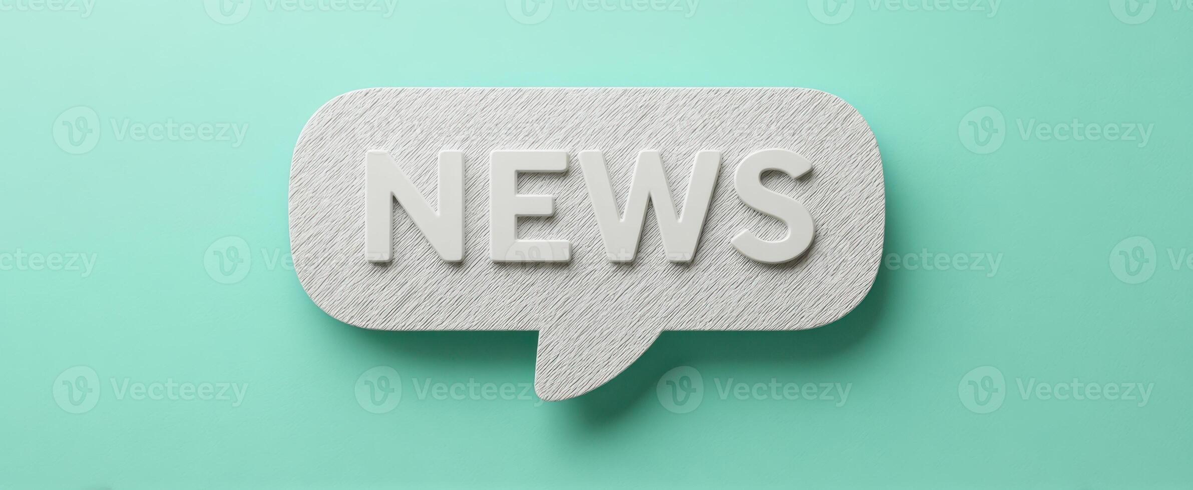 The news bubble symbolizing modern communication and digital information sharing photo