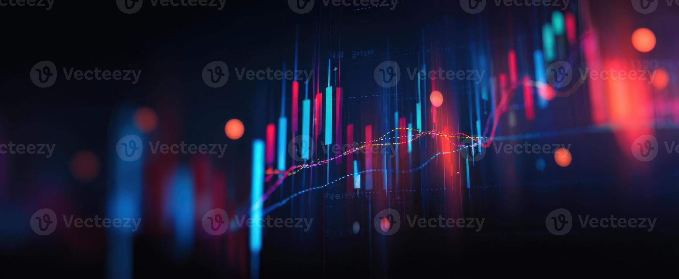 The dynamic financial graph showcasing market trends and analytics insights. photo