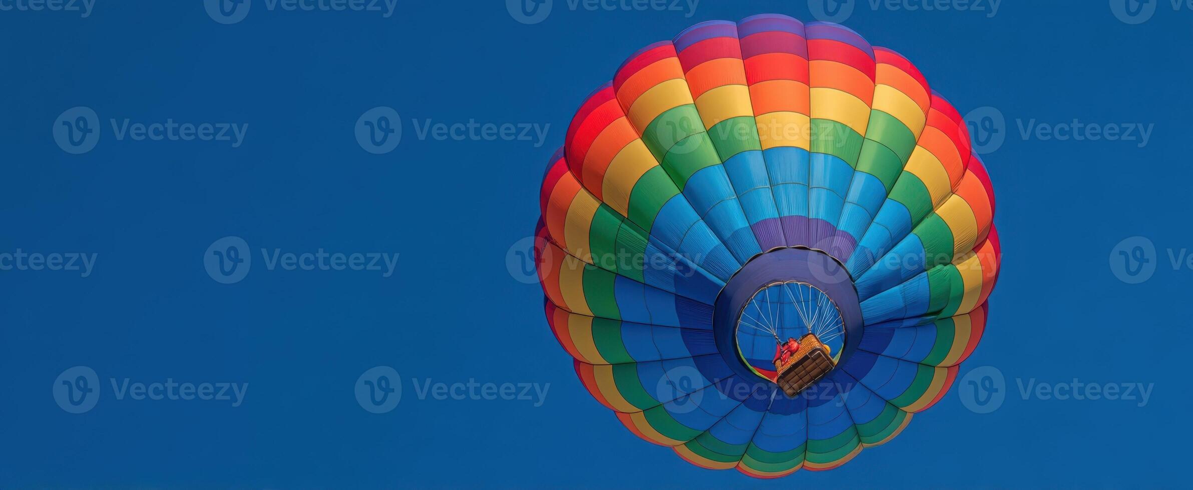 A colorful parachute in the sky photo