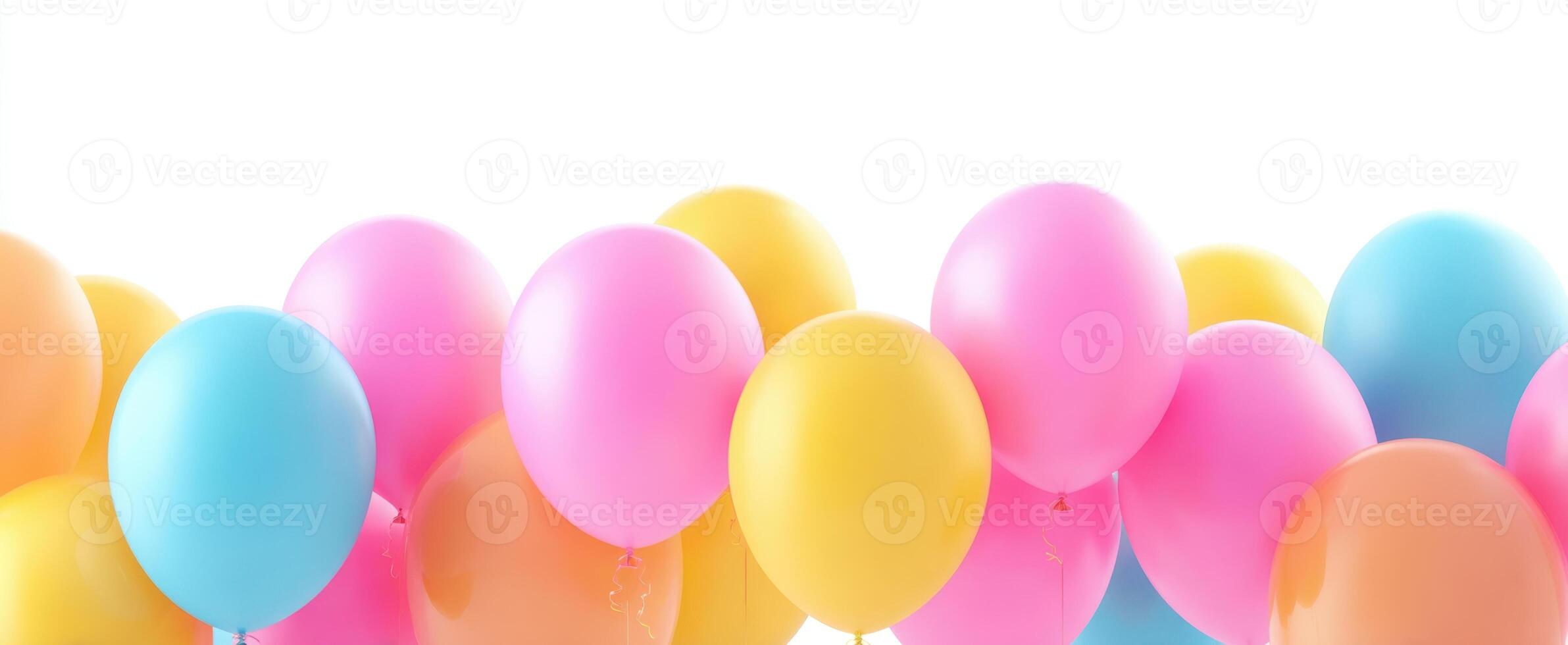 The vibrant array of balloons creating a festive celebration atmosphere photo