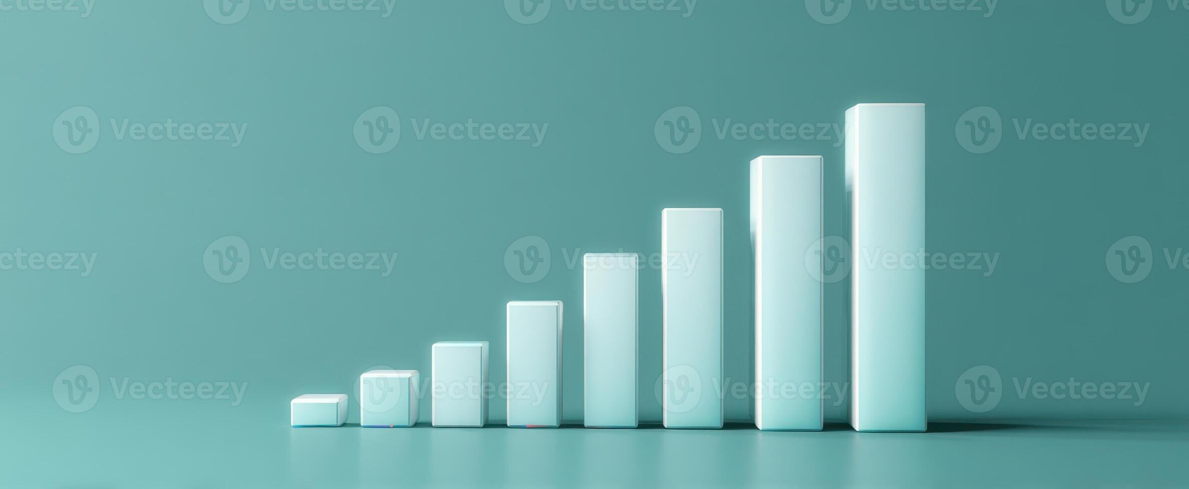 The increasing growth chart representing business success and performance analysis. photo