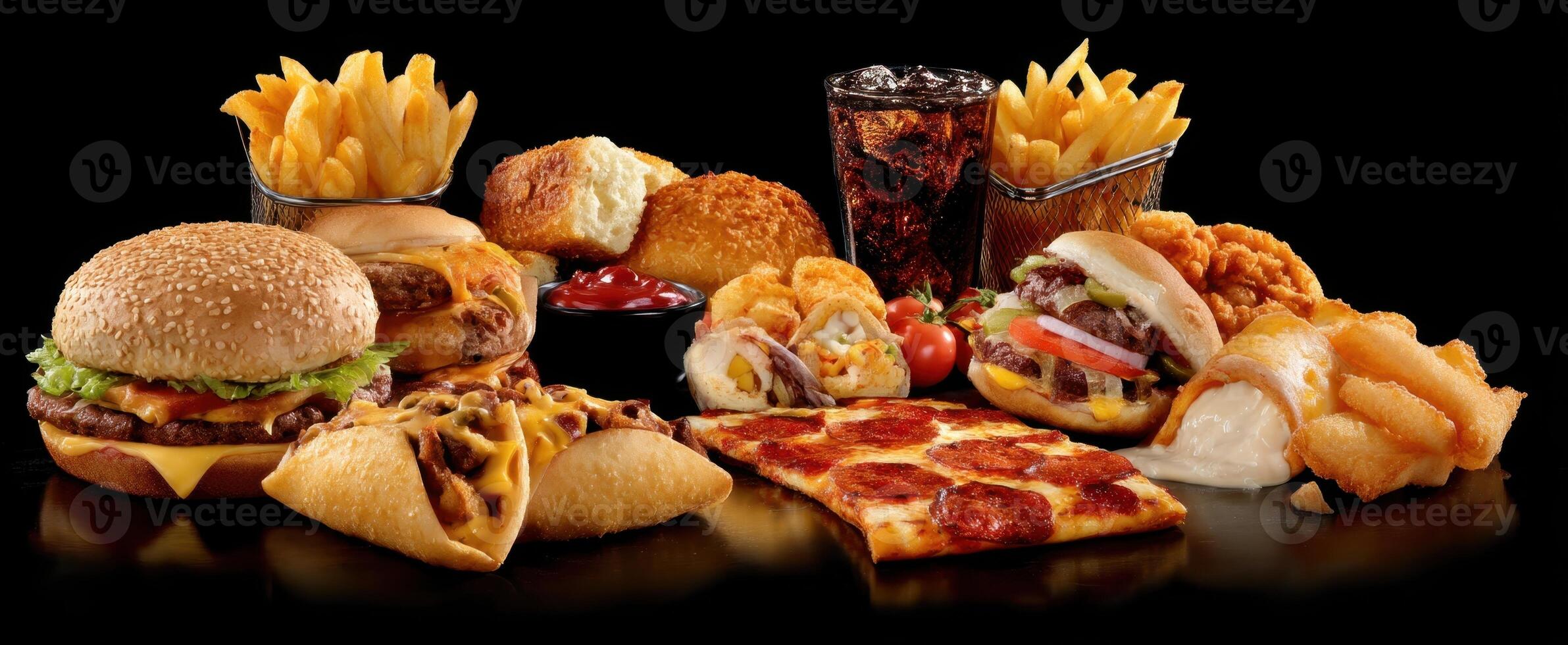 The Ultimate Feast of Fast Food Favorites and Delicacies photo