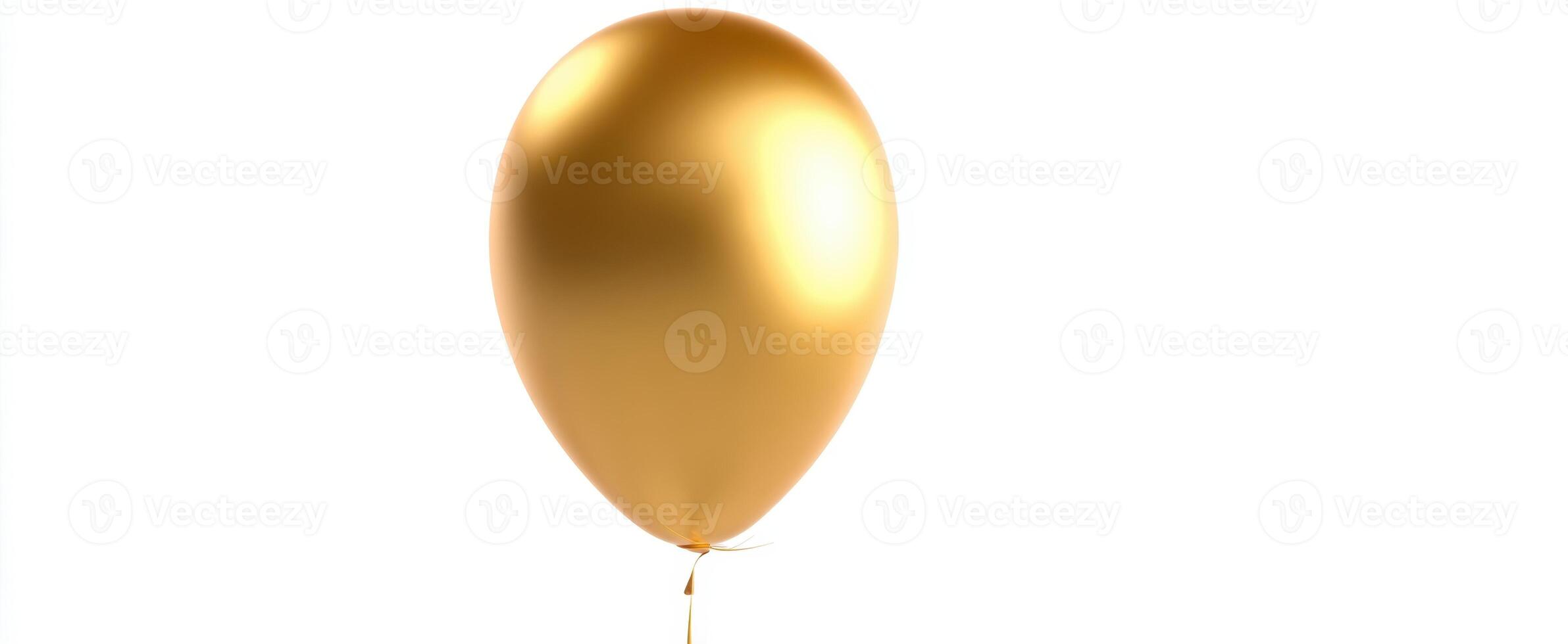 The golden balloon elevating celebrations with elegance and joy. photo