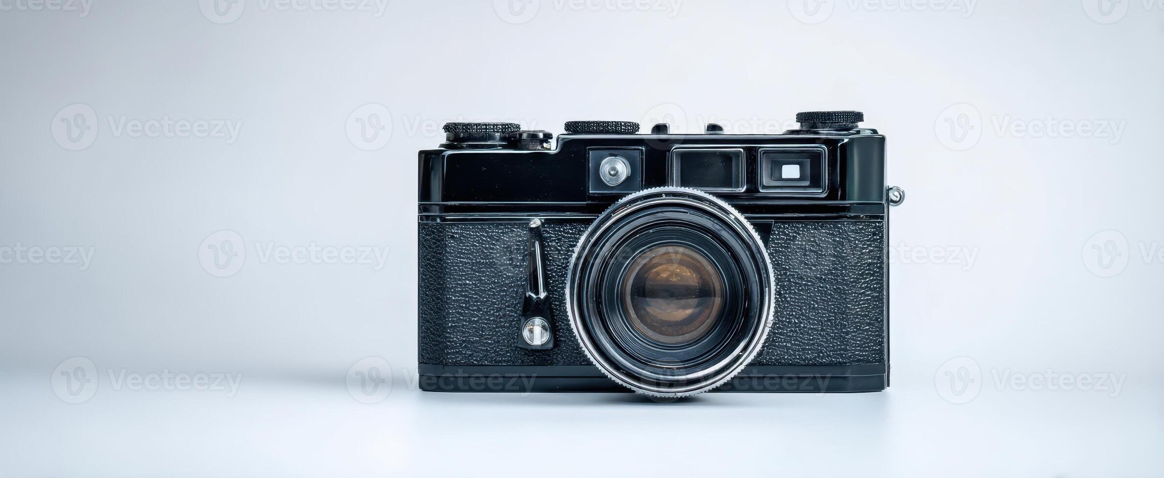 The vintage camera showcasing timeless design and intricate craftsmanship. photo