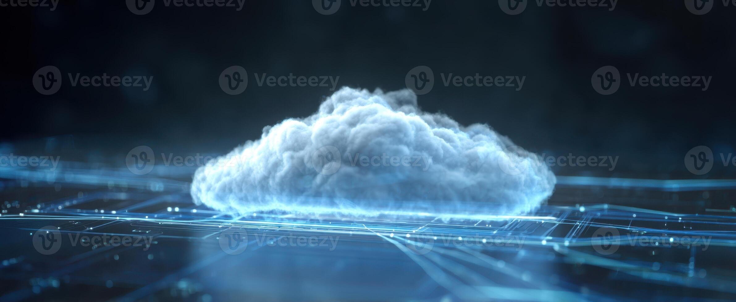 The Digital Cloud Representing Future Technology and Data Connectivity photo