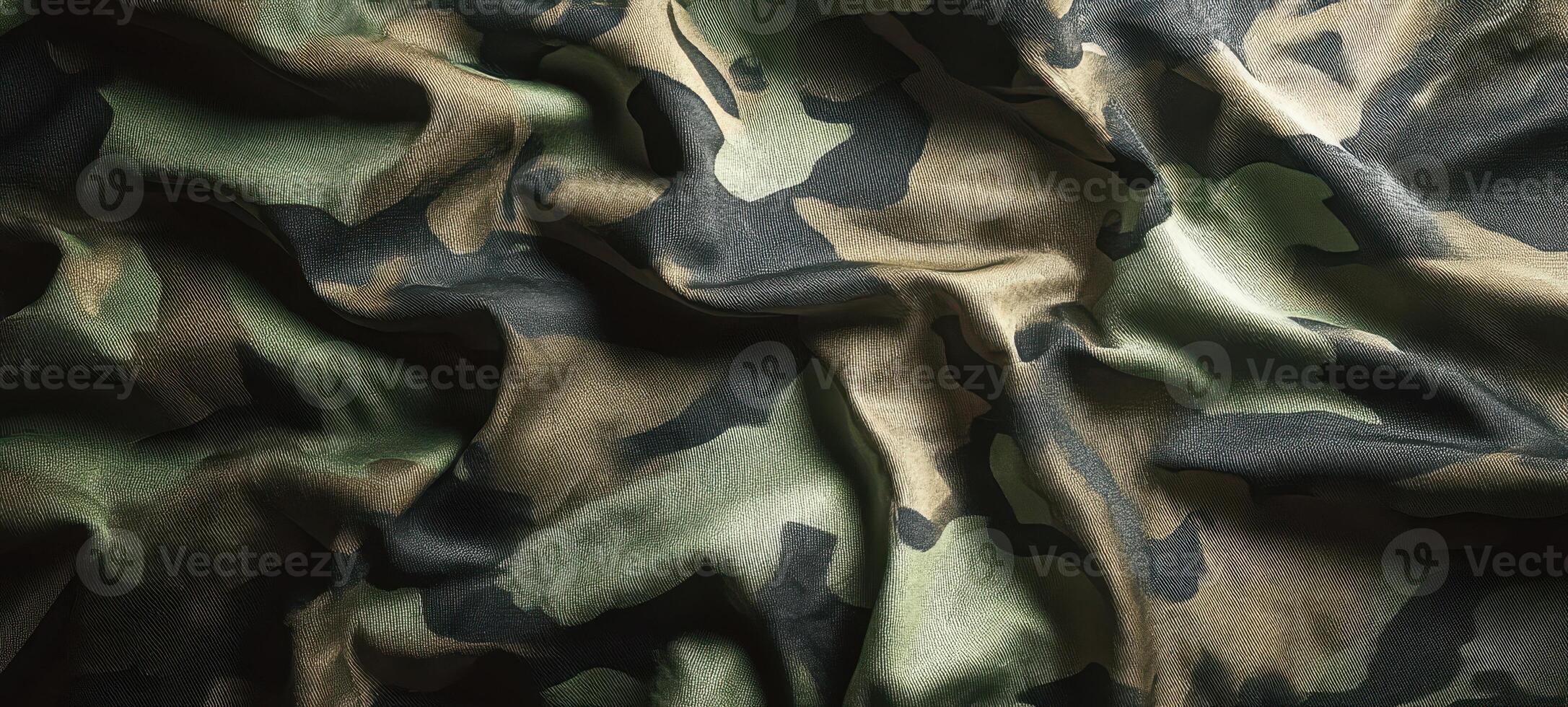The elegant camouflage fabric with intricate patterns and textures for stylish designs. photo