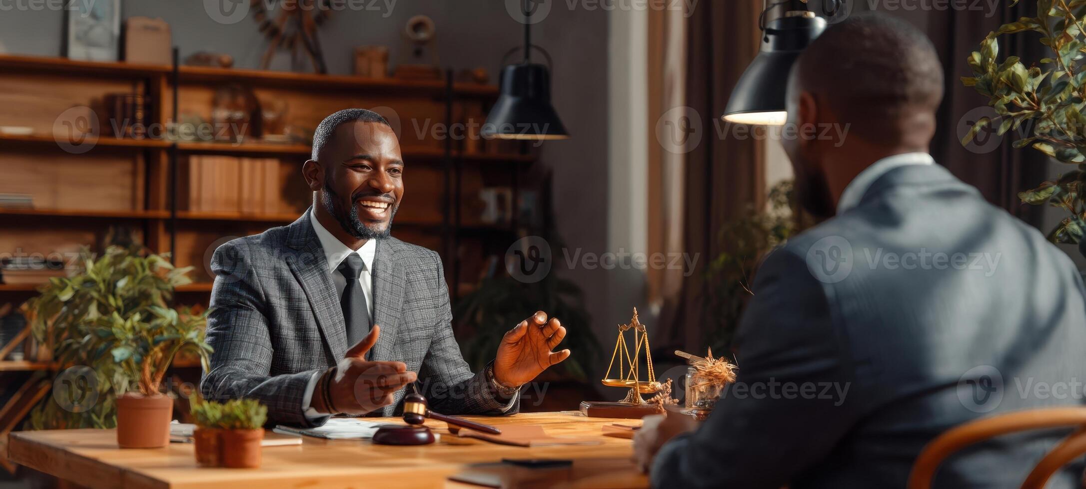 The Lawyer Engaging in a Positive Consultation with a Client photo
