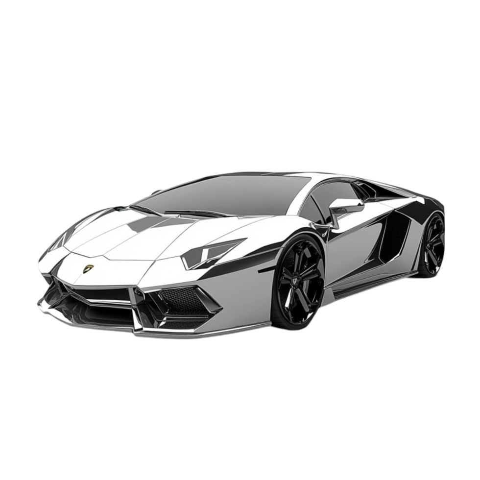 Silver Sports Car Close-Up png