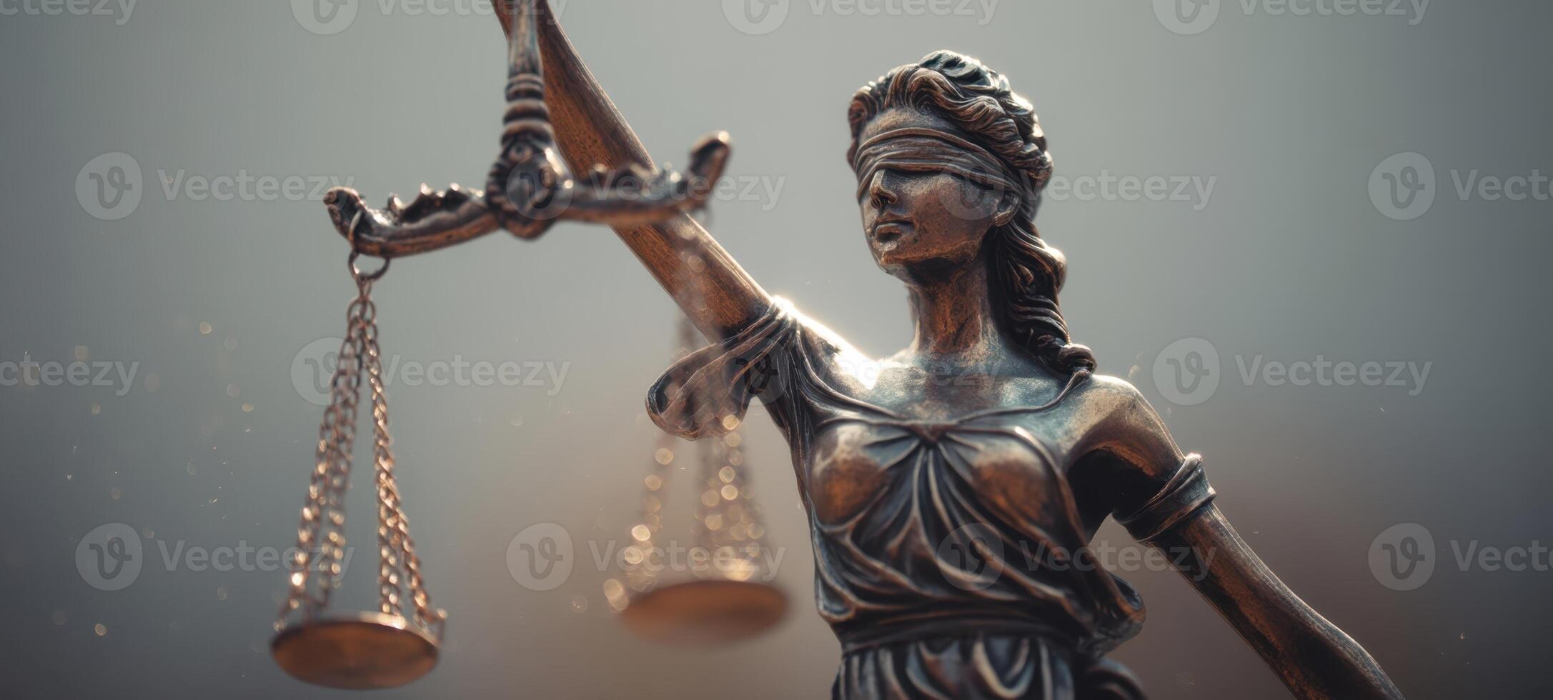 The Justice Lady Holding Scales in a Symbolic Representation of Fairness photo