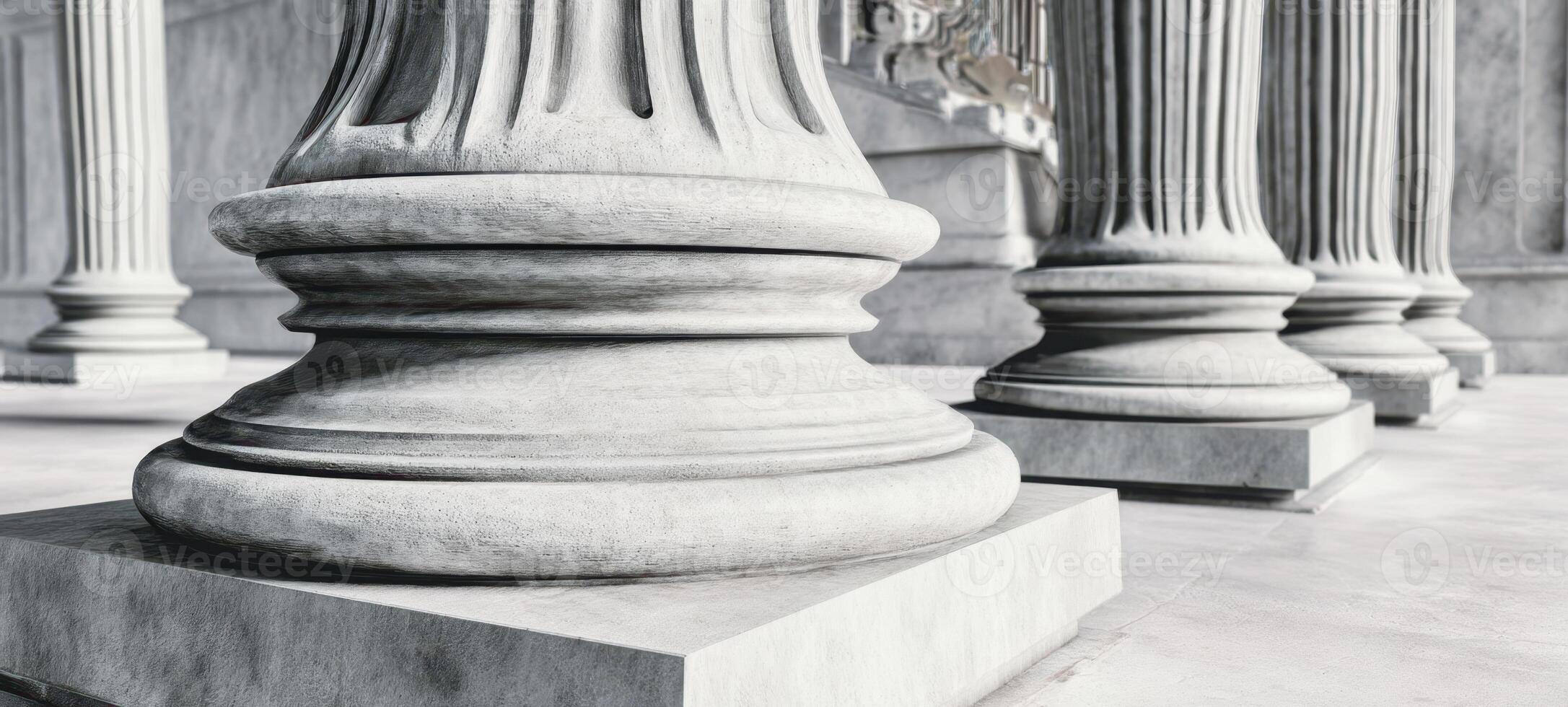 The Intricate Details of Classic Marble Columns in a Historic Setting photo