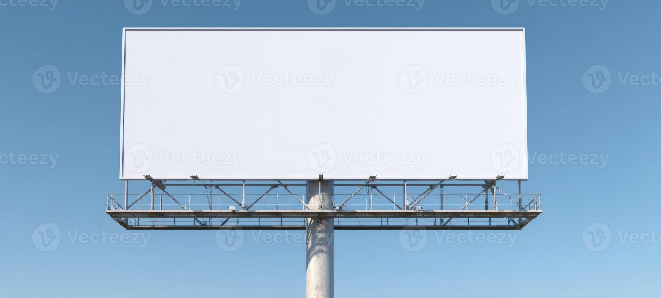 The blank billboard ready for creative advertising and impactful messaging. photo