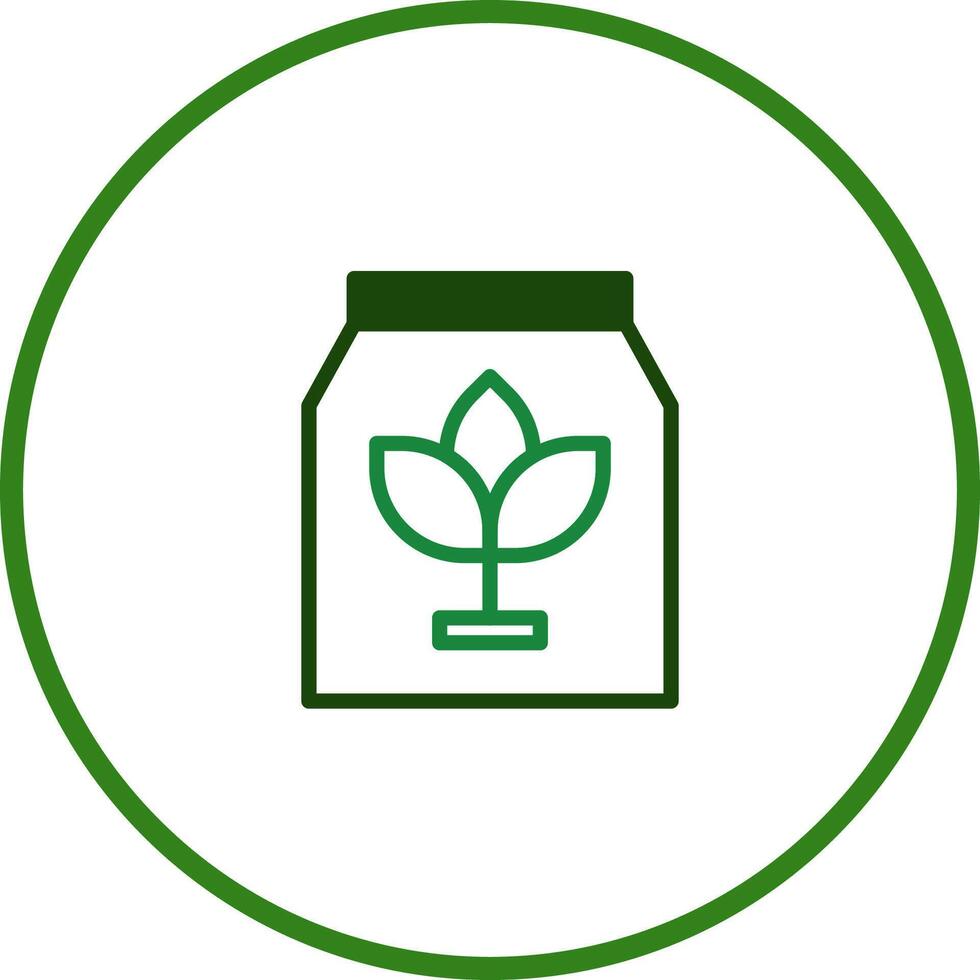 A jar with a plant inside it vector