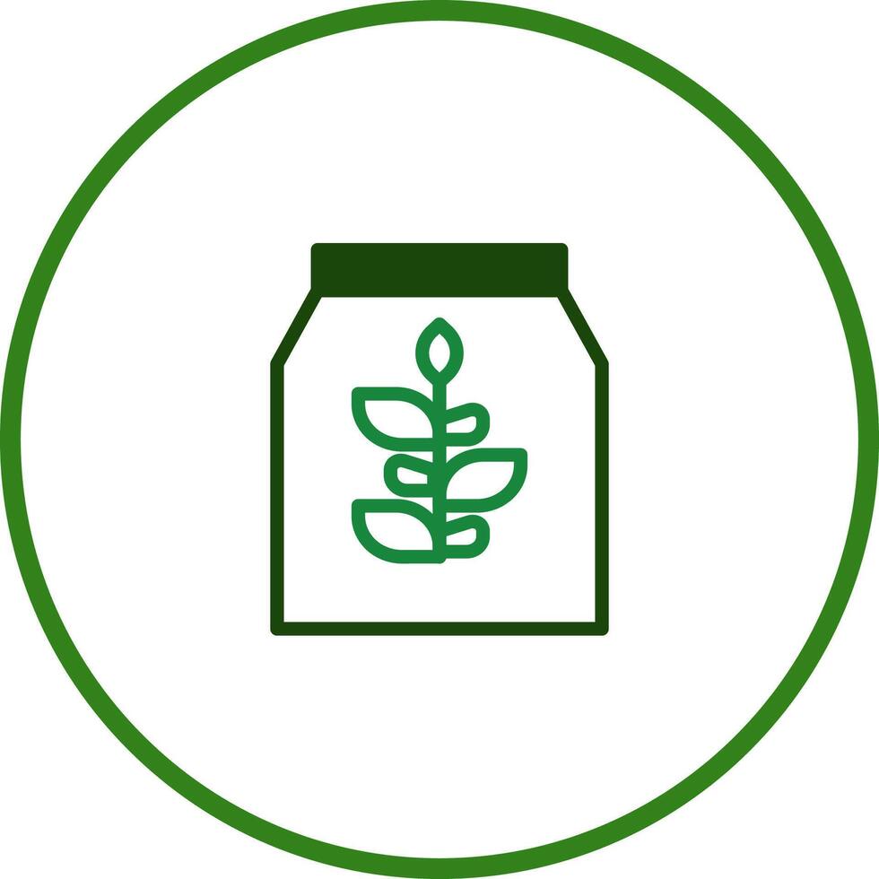 A jar with a plant in it on a white background vector