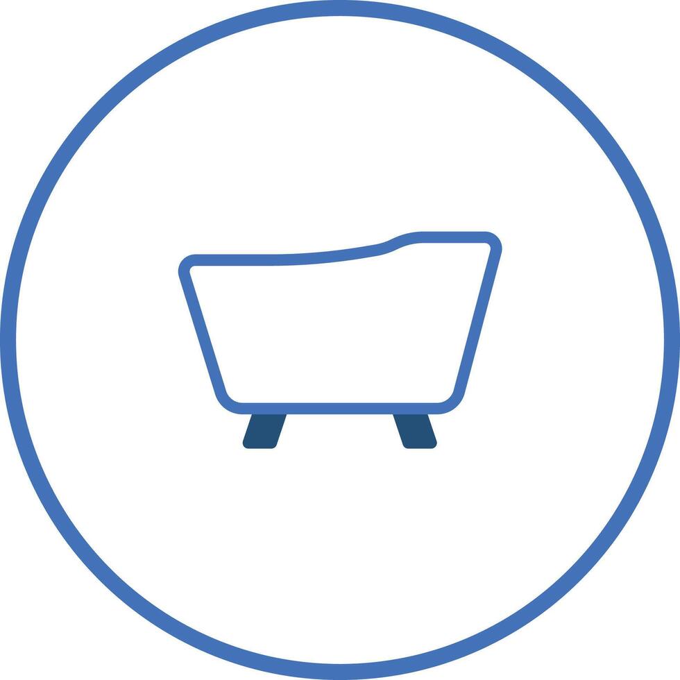 A bathtub icon in a circle vector