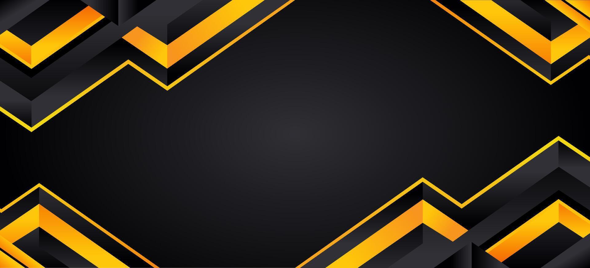Dynamic Abstract Background with Yellow and Black Shapes vector