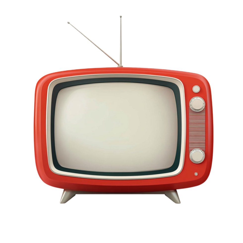 Retro TV With Antenna png