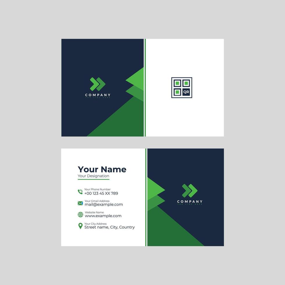 business card template design corporate company vector
