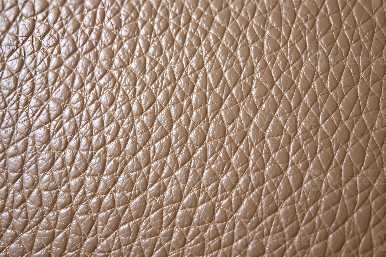 Detailed Close Up Texture of Light Brown Leather Grained and Full Frame photo