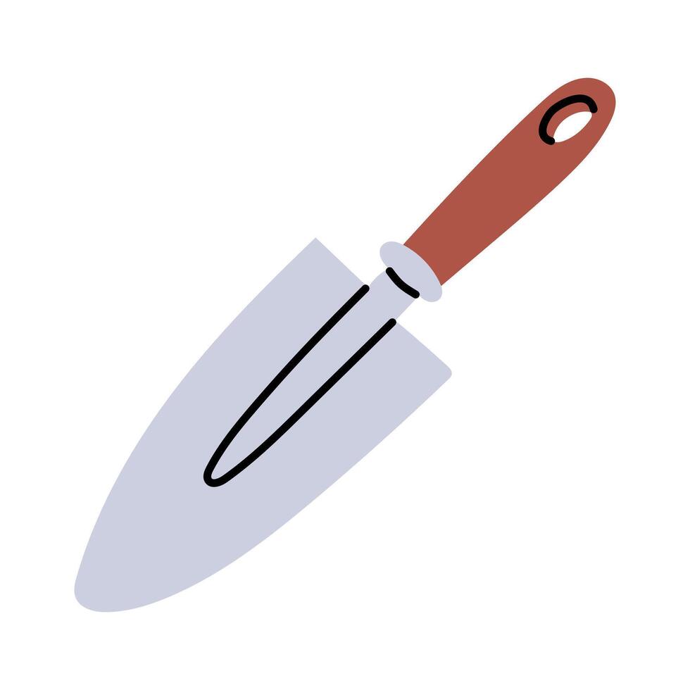 small shoulder blade. Excavation tools. Handmade work. Flat color illustration. The working tools are isolated. It is suitable for educational materials, subjects related to science, archeology vector