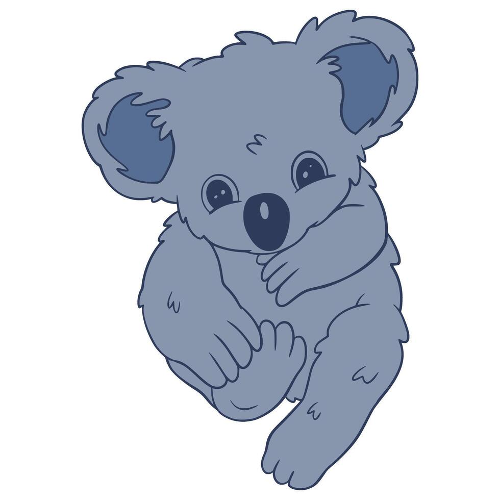 Digital drawing Koala illustration cartoon cute vector