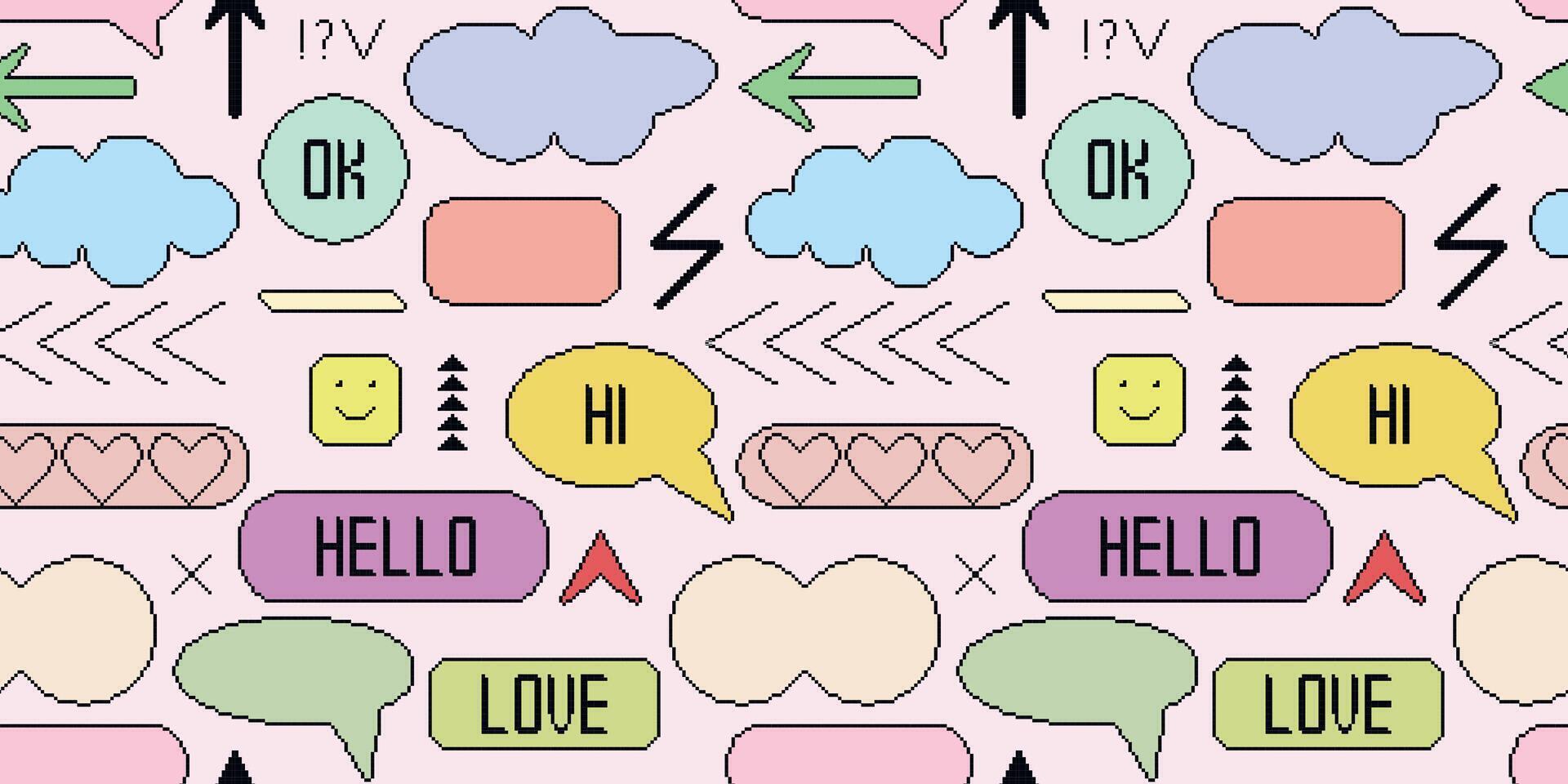 Retro background in 90s style vector