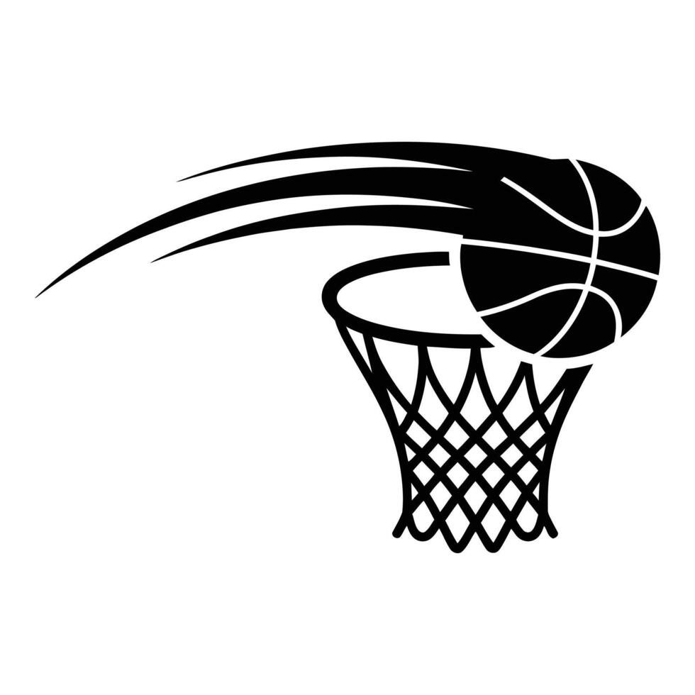 Basketball Swish Through the Hoop vector
