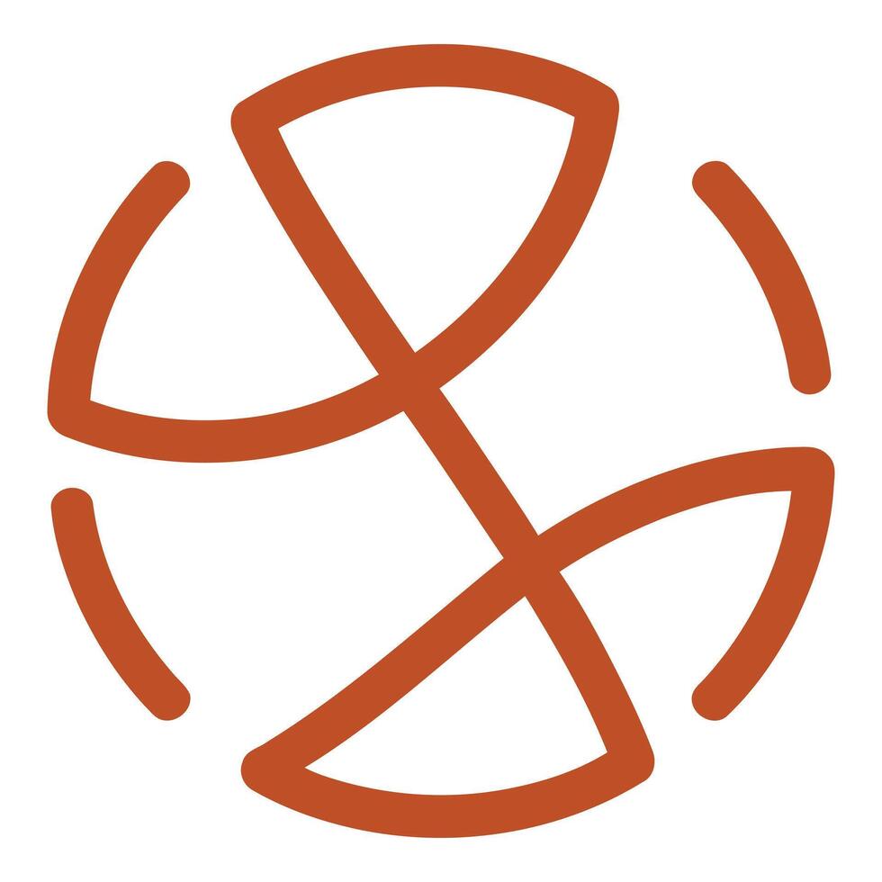 Stylish Abstract Basketball Logo Design vector