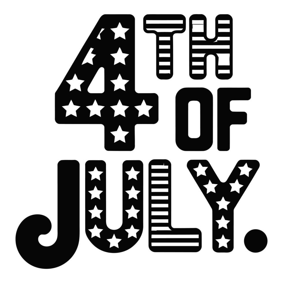 Celebrating freedom Patriotic 4th of July design with American flag stars and stripes on an isolated vector