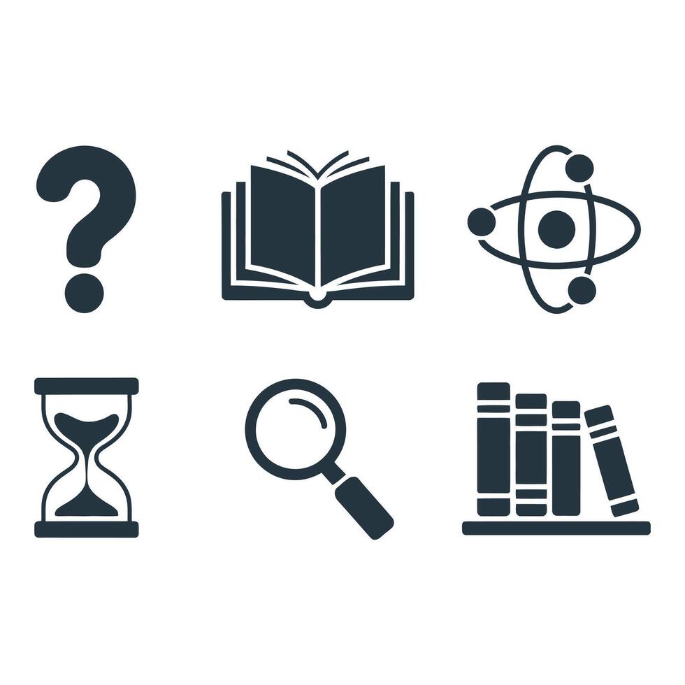 Education and Research Icons Set vector
