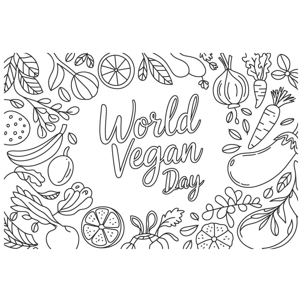 World Vegan Day Poster Design for Plant-Based Campaigns vector
